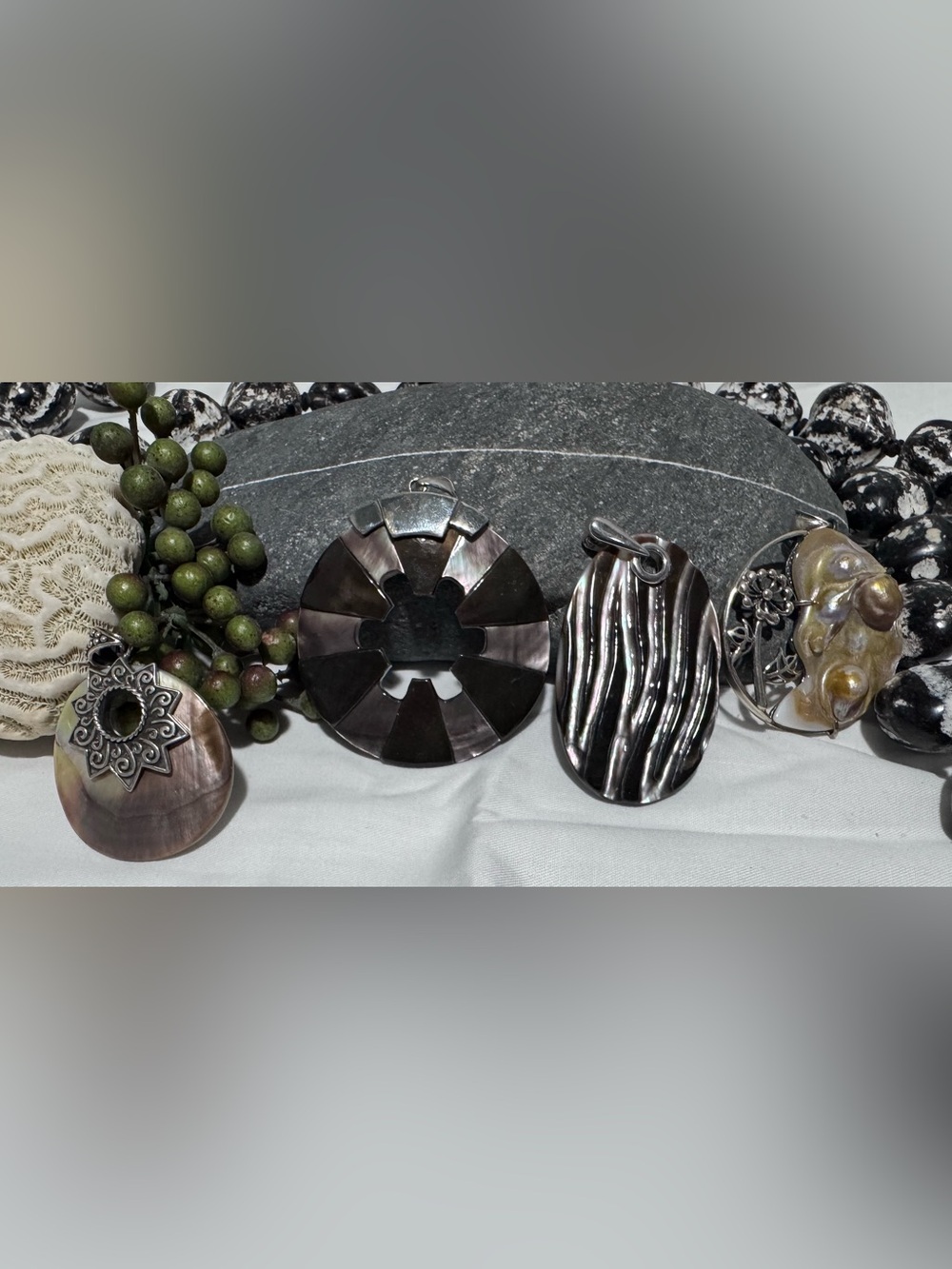 Set of Mother of Pearl Pendants